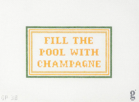 Fill The Pool With Champagne 6.8x4 13M Goodpoint Needlepoint