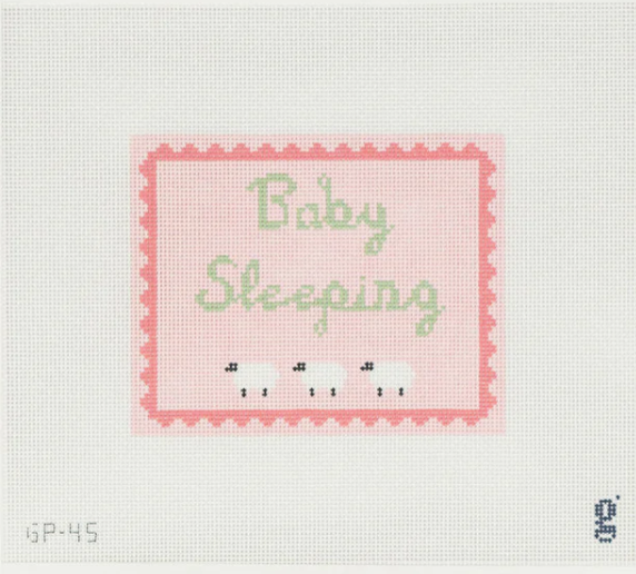 Baby Sleeping Pink 6.5x5 13M Goodpoint Needlepoint