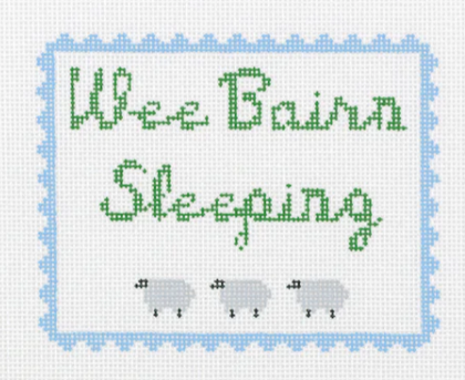 Wee Bairn Sleeping Blue 6.5x5 13M Goodpoint Needlepoint