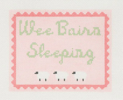 Wee Bairn Sleeping Pink 6.5x5 13M Goodpoint Needlepoint