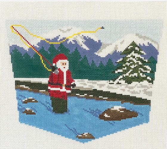 Fly-Fishing Santa Stocking Cuff