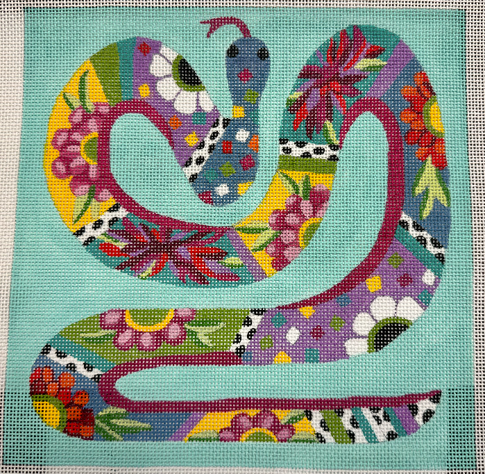 Floral Snake Pillow