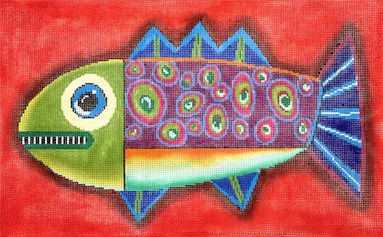 Colorful Fish Green Face