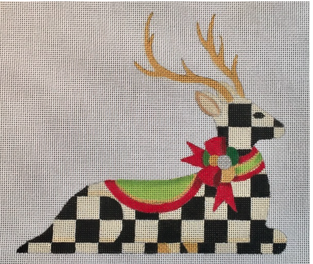 Harlequin Reclining Reindeer Right