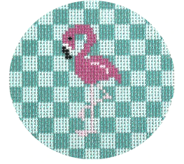 Pink Flamingos On Aqua