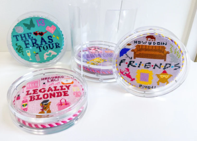 Set of 4 Acrylic Coasters-Round