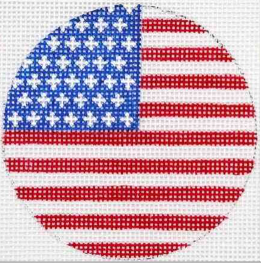 American Flag 3" Round