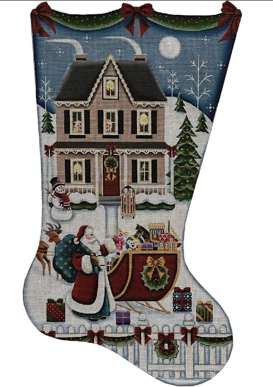 Santa's Arrival Stocking