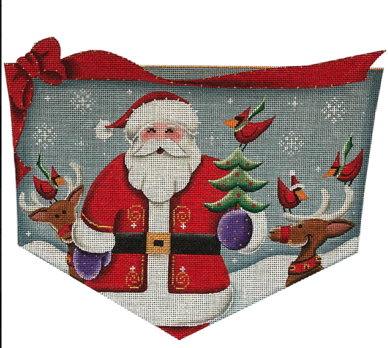 Cardinal Christmas Stocking Cuff