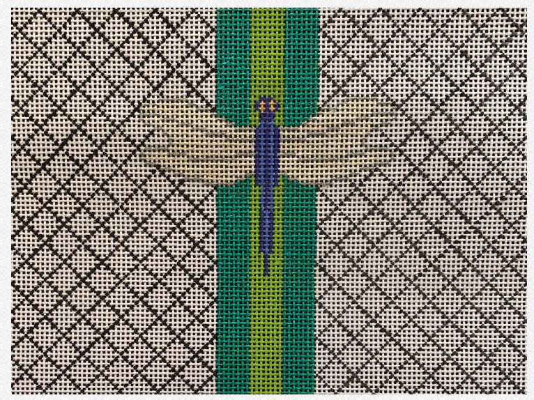 Dragonfly Clutch - Green Stripe