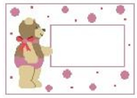 Girl Bear Baby Announcement