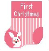 Baby Bunny First Xmas Pink