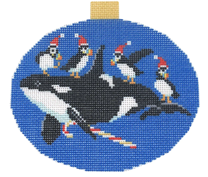 Festive Sea Friends-Orca Whale & Puffins