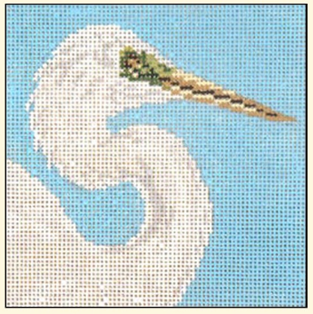 Great Egret 4" Sq.