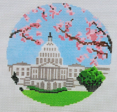 Capitol With Cherry Blossoms