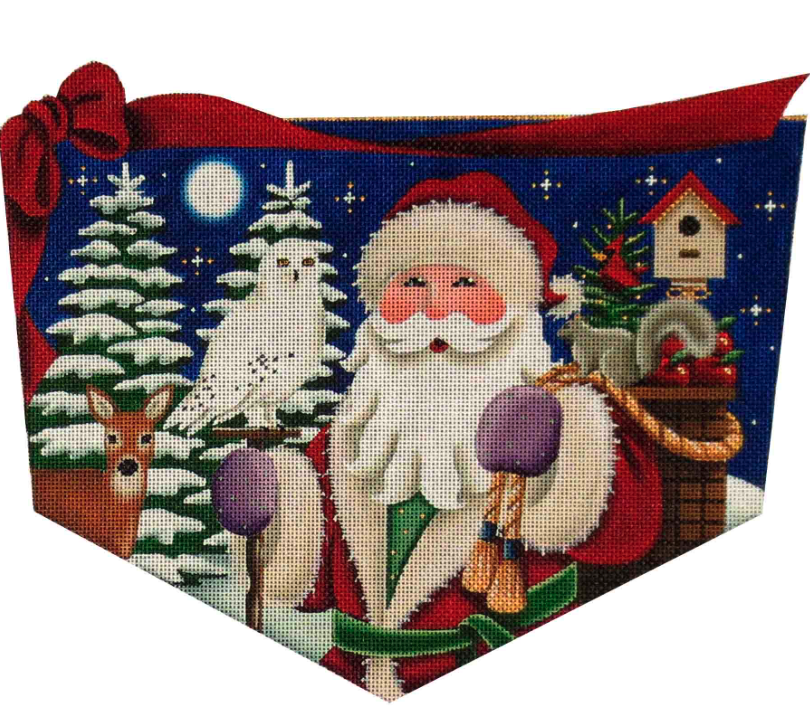 Forest Santa #2 Stocking Cuff