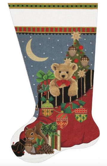 Toy Sack With Bear Stocking