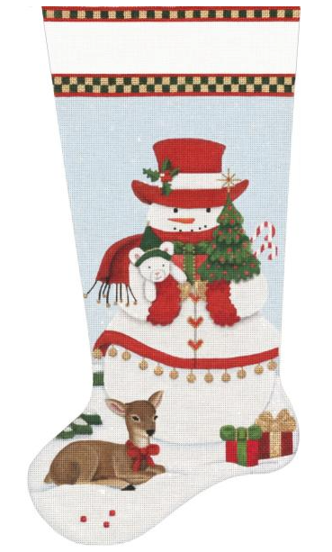 Christmas Tree Snowman Stocking