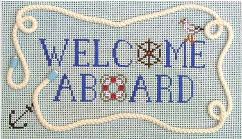 Welcome Aboard Sign w/ Rope