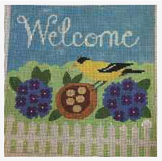 Welcome Sign w/ Goldfinch