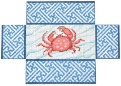 Crab With Chinoiserie Border Brick