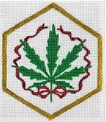 Weed Leaf Christmas Ornament