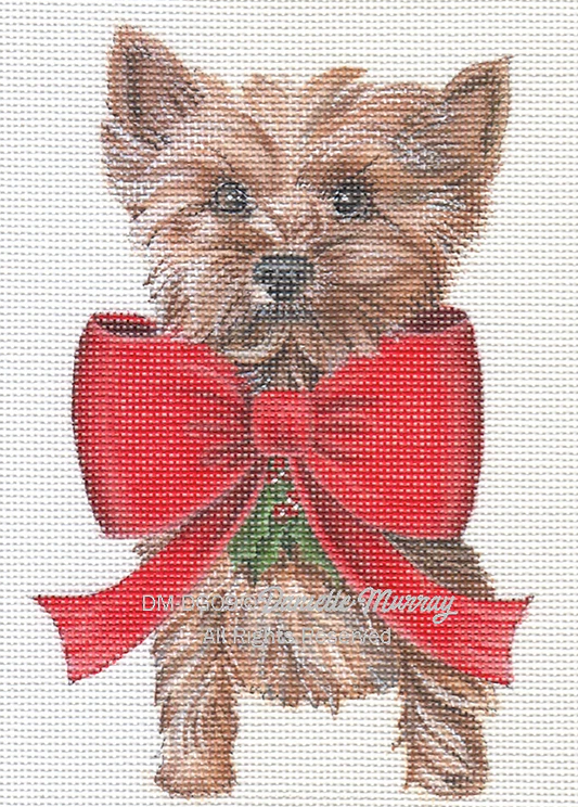 Holiday Yorkie Ornament