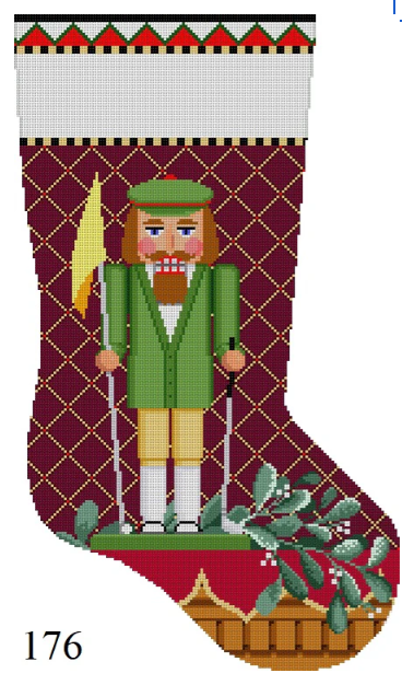 Nutcracker Golfer Stocking