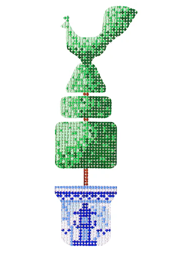 Topiary Peacock Ornament