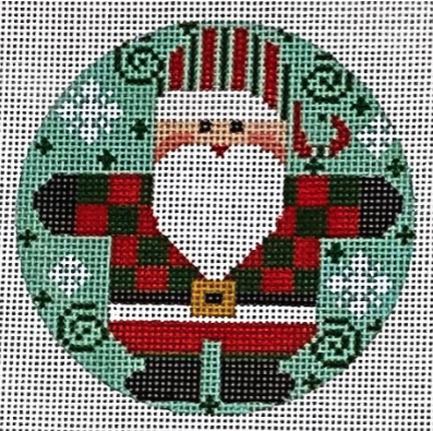 Santa Round Checkered Coat Red & Green