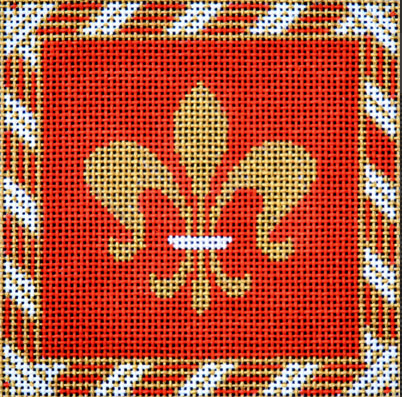 Orange Fleur De Lis