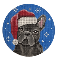 French Bulldog Santa