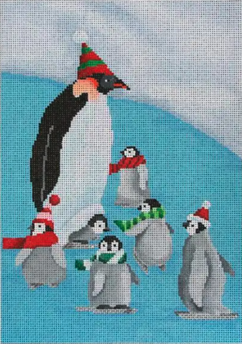 Papa Penguin with Babies