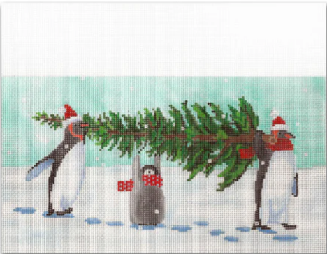 Penguins Bringing Home the Tree-Cuff