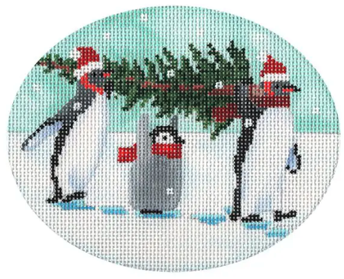 Penguins Bringing Home the Tree-TS