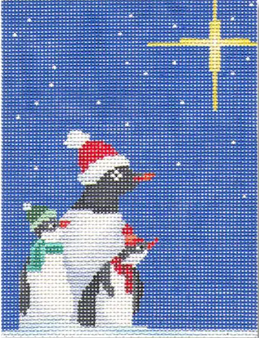 Penguins with North Star