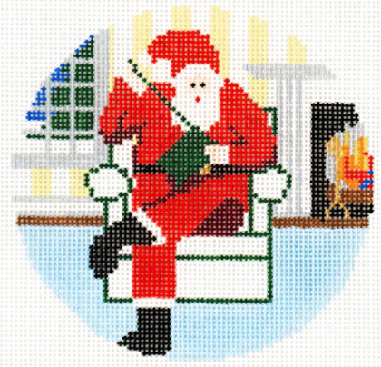 Sporty Santa - Needlepointing