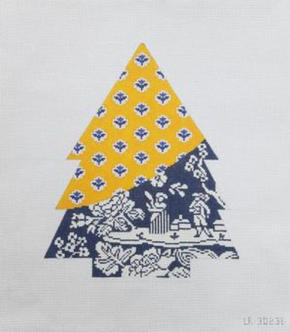 YELLOW/BLUE TOILE TREE