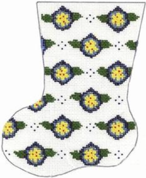 White LARGE FLOWER MINI SOCK