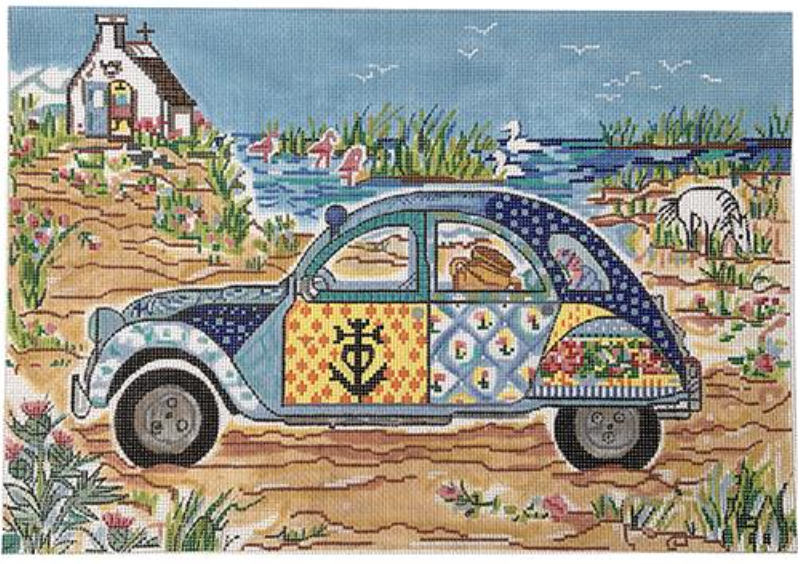 FRENCH BEETLE AT THE BEACH