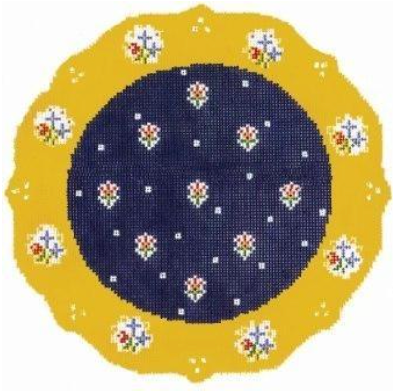 French Country Plate-Blue