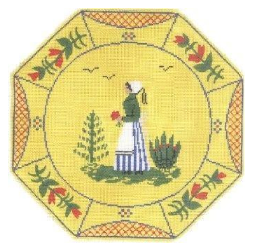 GIRL QUIMPER PLATE