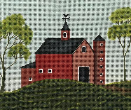 RED BARN W/SILO