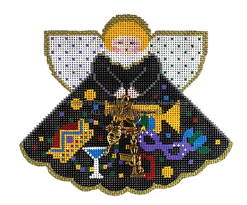 Mardi Gras Angel w/Charms