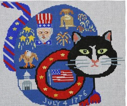 Black Faced 4th of July Cat