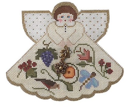 Antique Floral Angel w/Charms