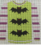 3 Bats on Acid Green Sweater w/ Purple Sleeve