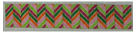 Key Fob - Chevron Multi Pinks Greens Orange 18M