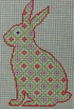 Bunny with Diamond Lattice Pink Purple Green