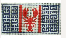 Lobster Navy Greek Key